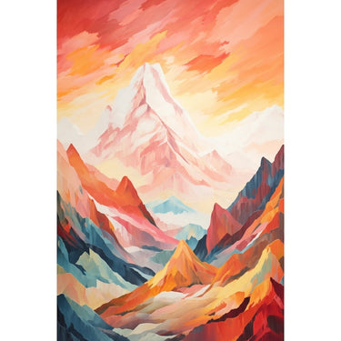 Tableau Abstrait Montagne